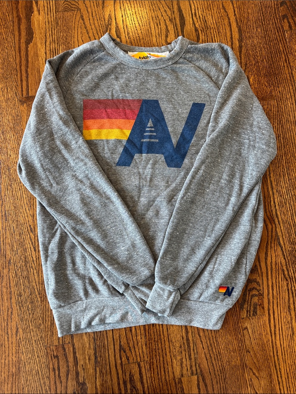 Aviator Nation Gray Crewneck Sweatshirt